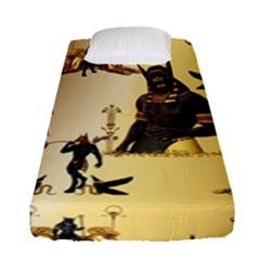 Anubis The Egyptian God Pattern Fitted Sheet (single Size)