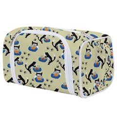 Cat And Fishbowl Toiletries Pouch by bloomingvinedesign
