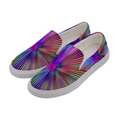 Rays Colorful Laser Ray Light Women s Canvas Slip Ons by Bajindul
