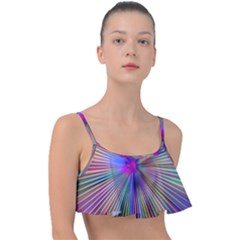 Rays Colorful Laser Ray Light Frill Bikini Top by Bajindul