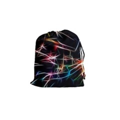 Lights Star Sky Graphic Night Drawstring Pouch (small)