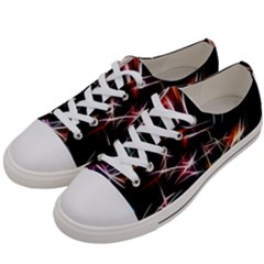 Lights Star Sky Graphic Night Women s Low Top Canvas Sneakers