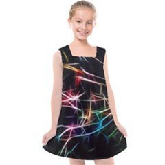 Lights Star Sky Graphic Night Kids  Cross Back Dress by HermanTelo
