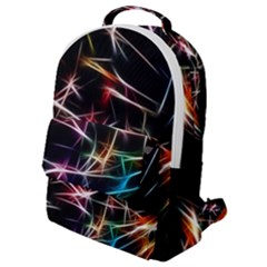 Lights Star Sky Graphic Night Flap Pocket Backpack (small)