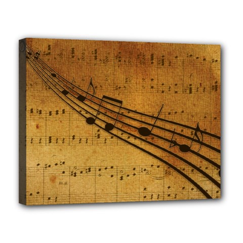 Background Music Canvas 14  X 11  (stretched)