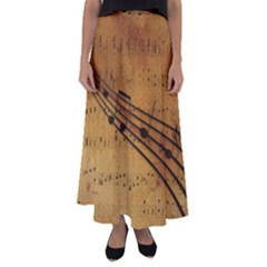 Background Music Flared Maxi Skirt by Mariart