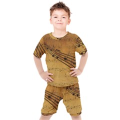 Background Music Kids  Tee And Shorts Set