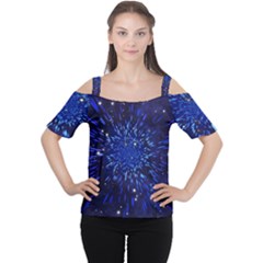 Star Universe Space Starry Sky Cutout Shoulder Tee