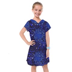 Star Universe Space Starry Sky Kids  Drop Waist Dress