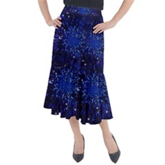Star Universe Space Starry Sky Midi Mermaid Skirt