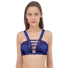 Star Universe Space Starry Sky Cage Up Bikini Top by Alisyart