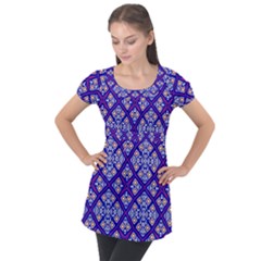 Symmetry Puff Sleeve Tunic Top by Sobalvarro