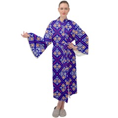 Symmetry Maxi Velour Kimono by Sobalvarro