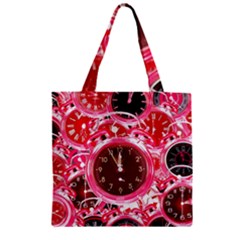 Clock Face 4 Zipper Grocery Tote Bag by impacteesstreetwearten