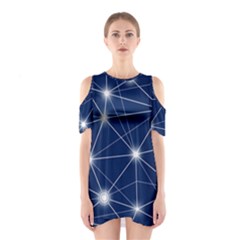 Network Technology Digital Shoulder Cutout One Piece Dress