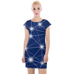 Network Technology Digital Cap Sleeve Bodycon Dress