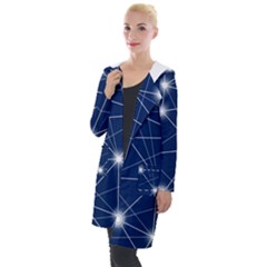 Network Technology Digital Hooded Pocket Cardigan