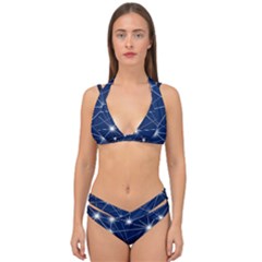 Network Technology Digital Double Strap Halter Bikini Set