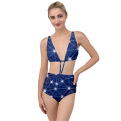 Network Technology Digital Tied Up Two Piece Swimsuit