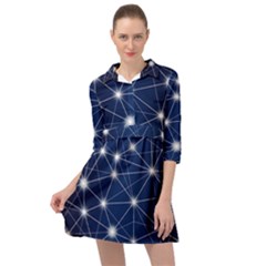 Network Technology Digital Mini Skater Shirt Dress