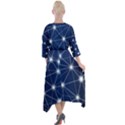 Network Technology Digital Quarter Sleeve Wrap Front Maxi Dress View2