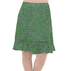 Network Communication Technology Fishtail Chiffon Skirt by Bajindul