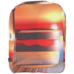 Sunset Water River Sea Sunrays Full Print Backpack by Mariart