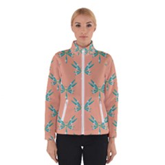 Turquoise Dragonfly Insect Paper Winter Jacket