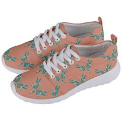 Turquoise Dragonfly Insect Paper Men s Lightweight Sports Shoes