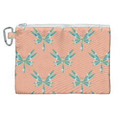 Turquoise Dragonfly Insect Paper Canvas Cosmetic Bag (xl)