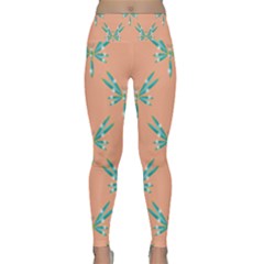 Turquoise Dragonfly Insect Paper Lightweight Velour Classic Yoga Leggings by Alisyart