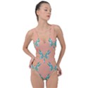 Turquoise Dragonfly Insect Paper Side Cut Out Swimsuit View1