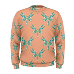 Turquoise Dragonfly Insect Paper Men s Sweatshirt