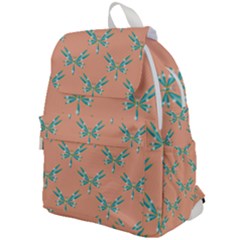 Turquoise Dragonfly Insect Paper Top Flap Backpack