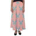 Turquoise Dragonfly Insect Paper Flared Maxi Skirt View1