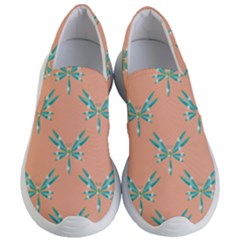 Turquoise Dragonfly Insect Paper Women s Lightweight Slip Ons