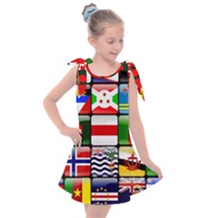 National Flags 1 Kids  Tie Up Tunic Dress