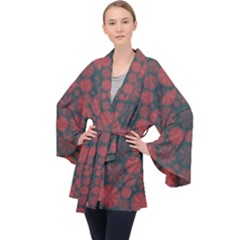 Zappwaits California Long Sleeve Velvet Kimono  by zappwaits