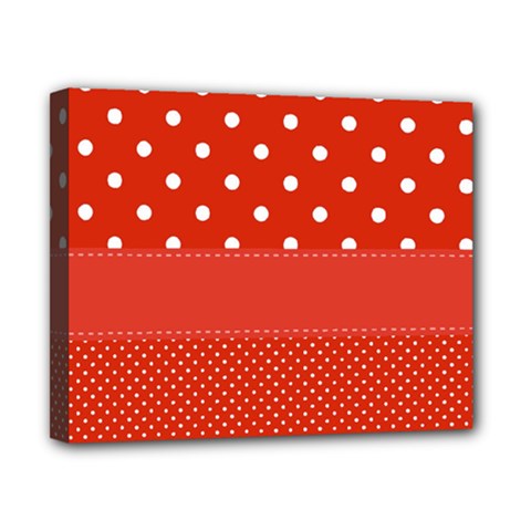 Polka Dots Two Times Canvas 10  X 8  (stretched) by impacteesstreetwearten