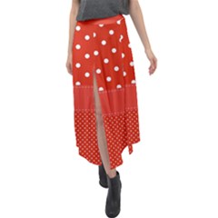 Polka Dots Two Times Velour Split Maxi Skirt by impacteesstreetwearten