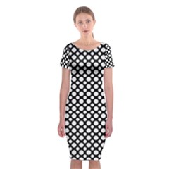 Dot Dots Dotted 2 Black Black Classic Short Sleeve Midi Dress by impacteesstreetwearten