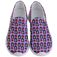 Girl Flower Pattern Lilac Men s Lightweight Slip Ons by snowwhitegirl