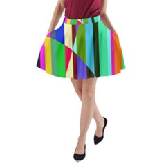 Stripes Interrupted A-line Pocket Skirt by bloomingvinedesign