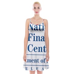 Logo Of Usda National Finance Center Spaghetti Strap Velvet Dress by abbeyz71