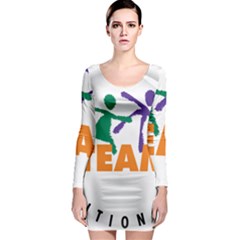 USDA Team Nutrition Logo Long Sleeve Bodycon Dress