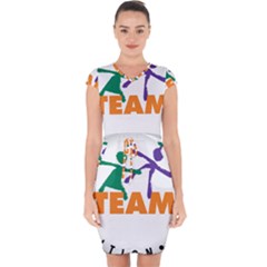 USDA Team Nutrition Logo Capsleeve Drawstring Dress 