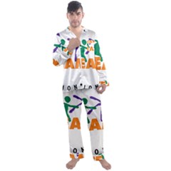 USDA Team Nutrition Logo Men s Satin Pajamas Long Pants Set