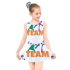 USDA Team Nutrition Logo Kids  Skater Dress Swimsuit