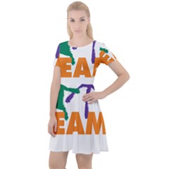 Usda Team Nutrition Logo Cap Sleeve Velour Dress  by abbeyz71