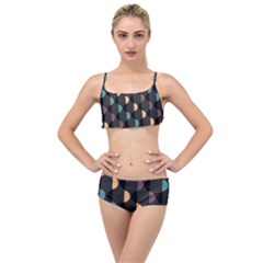 Abstract Background Modern Design Layered Top Bikini Set